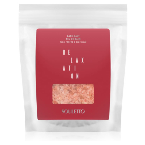 Souletto Pink Pepper & Rice Milk Bath Salt sůl do koupele 500 g