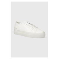 Kožené sneakers boty Common Projects Tournament Low Super in Leather bílá barva, 4017