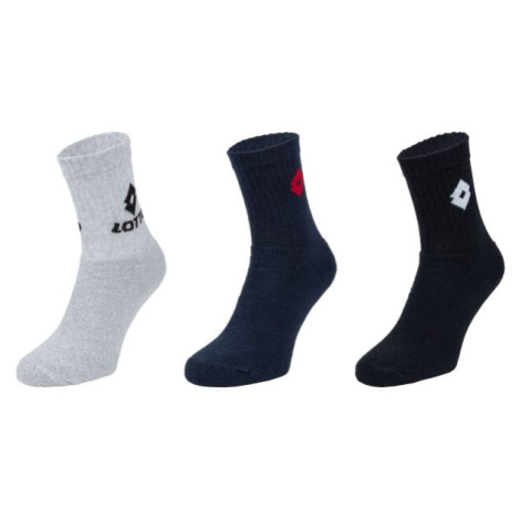 Lotto TENNIS 3P Unisex sportovní ponožky, černá, velikost