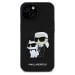 Karl Lagerfeld PU Saffiano Karl and Choupette Zadní Kryt pro iPhone 15 Black