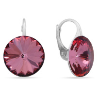 Náušnice tmavě růžové Rivoli se Swarovski Elements Sweet Candy KA112214AP Antique Pink 14 mm