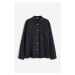 H & M - Oversized lněná košile - černá