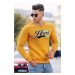 Madmext Men's Printed Yellow Sweatshirt 4375