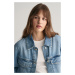 BUNDA GANT CROPPED DENIM JACKET MID BLUE BROKEN IN