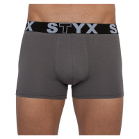 Pánské boxerky Styx sportovní guma nadrozměr tmavě šedé (R1063)