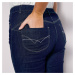 Blancheporte Úzké džíny s push-up efektem, vysoká postava tmavě modrá