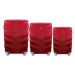 Rogal Tmavě červený plastový kufr na 4 kolečkách "Spinner" - M (35l)