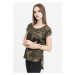 Ladies Camo Back Shaped Tee - olive camo