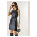 By Saygı Adel Sleeveless Leather Dress