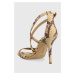 Kožené sandály Lauren Ralph Lauren Gabriele béžová barva, 802891406001