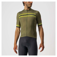 CASTELLI Cyklistický dres s krátkým rukávem - GRIMPEUR - žlutá/zelená