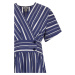 Šaty woolrich striped poplin long dress modrá