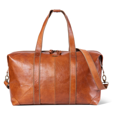 Bagind Packuy - cestovní kožená taška v přírodní hnědé, ruční výroba, český design