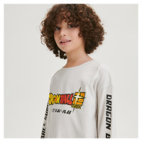 Reserved - Oversize tričko s dlouhými rukávy Dragon Ball - Světle šedá