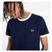 FRED PERRY Taped Ringer T-shirt Navy
