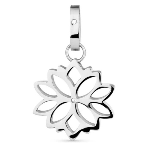Vuch Krásný ocelový přívěsek Lotosový květ Silver Nizza