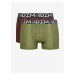Sada dvou pánských boxerek v zelené a tmavě hnědé barvě DIM COTTON 3D FLEX AIR BOXER 2x