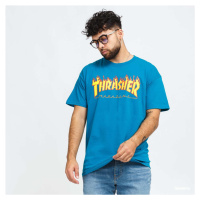 Tričko Thrasher Flame Logo Tee Dark Turquoise