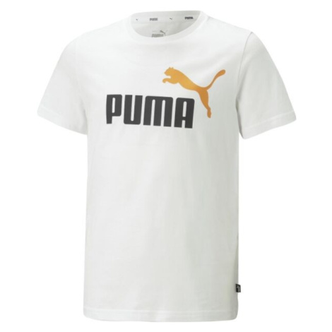 Puma ESSENTIALS+2 COL LOGO TEE Dětské triko, bílá, velikost