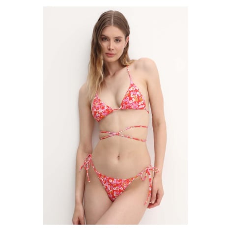 Dvoudílné plavky Rotate SOFT WRAP BIKINI červená barva, mírně vyztužený košík, 1131682989