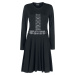Gothicana by EMP Šaty s koženkovými detaily Šaty černá