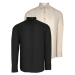 DOUBLE SET G721 DEWBERRY MEN'S SHIRT-BLACK-BEIGE