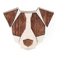 Dřevěná brož ve tvaru psa Jack Russell Brooch