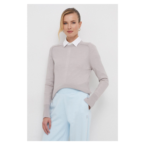 Vlněný svetr Calvin Klein dámský, fialová barva, lehký, K20K206792