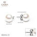 Gaura Pearls Náušnice s černou 9.5-10 mm říční perlou Orlanda III, stříbro 925/1000 EFB10-N/B Če