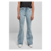 Dámské jeansy Urban Classics Ladies High Waist Flared Denim Pants - tinted light blue washed