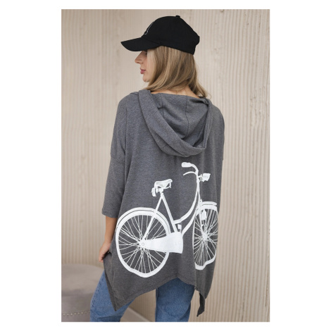 Kesi Mikina Bike s potiskem Barva: Šedá - tmavě