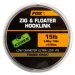 Fox edges zig & floater hooklink trans khaki 100 m-průměr 0,30 mm / nosnost 6,8 kg
