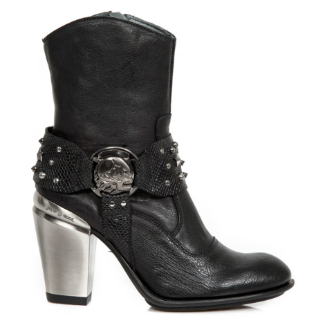 boty na podpatku dámské - BUFALO WILD NEGRO - NEW ROCK - M.7988-C19