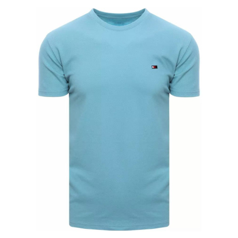 Buďchlap Světle nebesky modré bavlněné trendy tričko