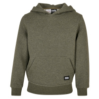 Boys Basic Melange Hoody tmavězelenámelange