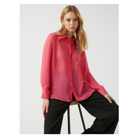 Koton Chiffon Shirt Long Sleeve