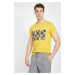 Koton T-Shirt - Yellow - Crew neck