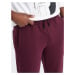 Men's BASIC cotton jogger sweatpants - maroon V3 OM-PABS-0174