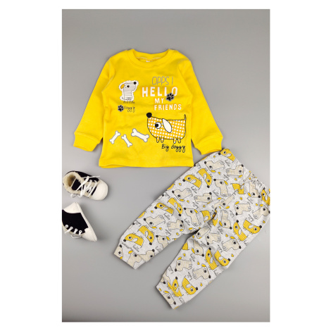 Dětské dvojdílné pyžamo Big doggy, žluté