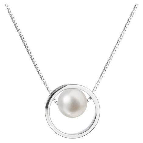 Evolution Group Stříbrný náhrdelník s pravou perlou Pavona 22025.1 (řetízek, přívěsek)