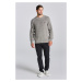 SVETR GANT D2. TWISTED COTTON C-NECK GREY MELANGE