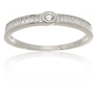 Dámský stříbrný prsten s čirými zirkony AGG303
