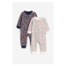 H & M - Bavlněné pyžamo se vzorkem: balení po 2 - modrá