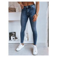 MODRÉ SKINNY DŽÍNY DIVETTI Denim vzor