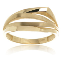 Prsten ze žlutého zlata bez kamínků PR0605F + DÁREK ZDARMA