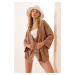 Bigdart 5862 Knitted Kimono - Camel