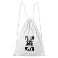 DOBRÝ TRIKO Bavlněný batoh s potiskem Truck yeah Barva: Bílá