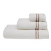 Soft Cotton Osuška Chaine 75 × 150 cm, bílá - béžová výšivka