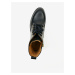 Černé dámské kožené kotníkové boty Gant