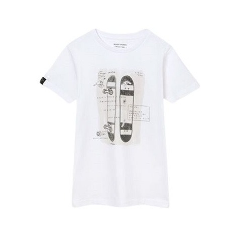 MAYORAL chlapecké tričko se skaty bílé - 140 cm
